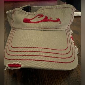 🦃 Drake Red and Tan Distressed Sunvisor